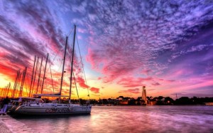 Tramonto sul porto di Brindisi