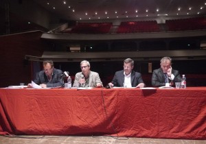 Un momento della conferenza stampa di questa mattina
