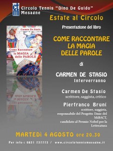 Locandina presentazione libro Carmen DE STASIO