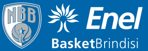 Logo congiunto Enel Basket Brindisi-scudetto per fondo scuro