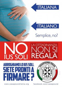 manifesto No Ius Soli CPI
