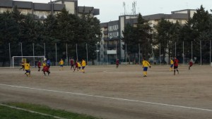 Una fase di gioco fra Cedas e Sporting Le Allievi