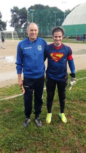 Il capitano dei Giovanissimi Cedas Emanuele Russo insieme al preparatore Gianfranco Di Salv_