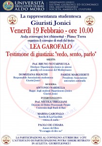 LOCANDINA CONVEGNO LEA GAROFALO