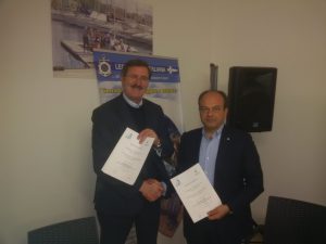 Presidente GV3 Valerio Quarta con Presidente Lega Navale Brindisi Roberto Galasso
