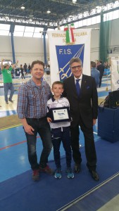 samuel con il maestro ed il presidente