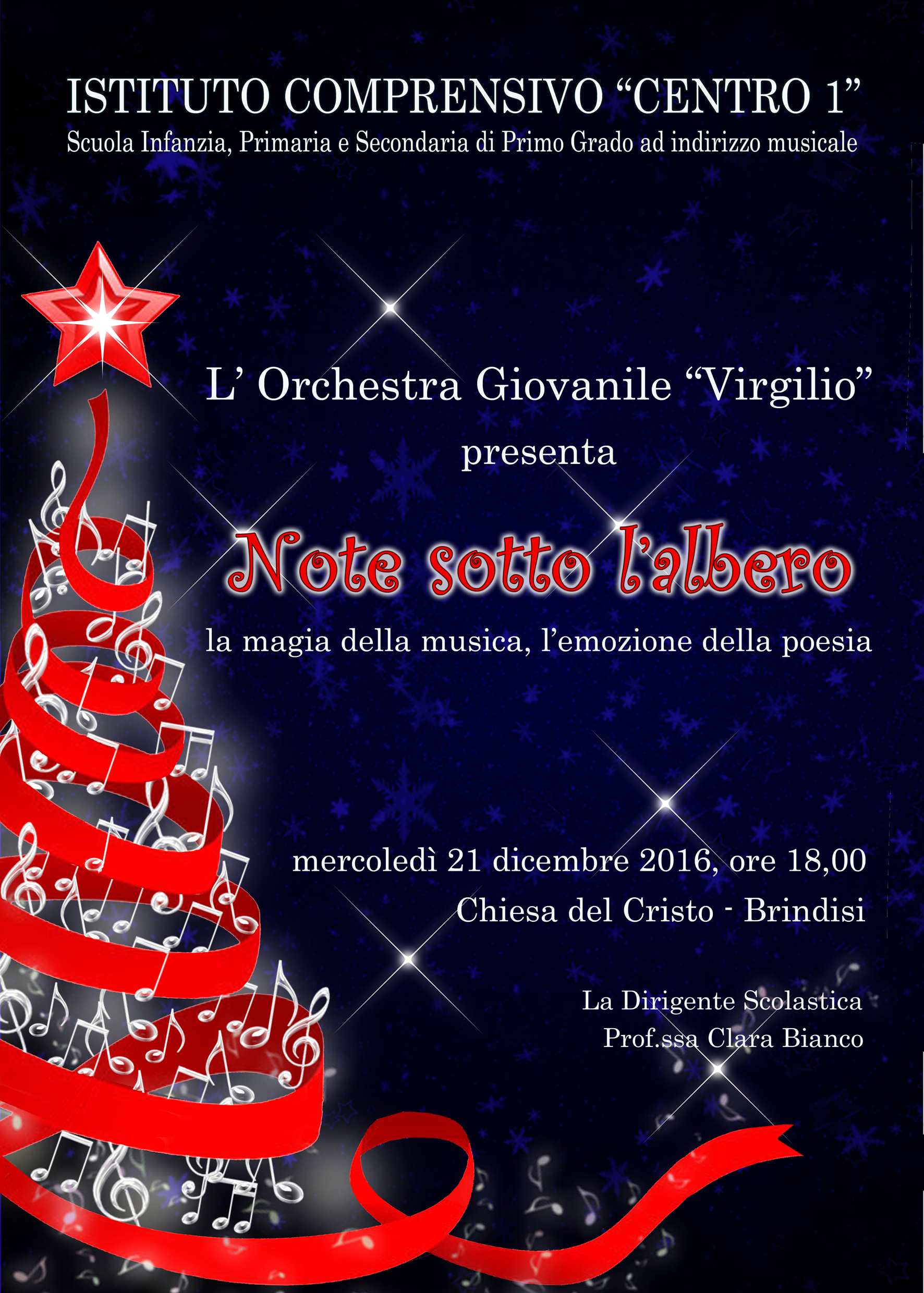 Poesie Di Natale Scuola Media.Tutto Pronto Per Il Concerto Di Natale Dell Istituto Comprensivo Centro 1 Di Brindisi Brindisi Brundisium Net