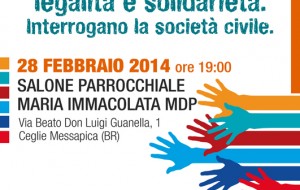 Oggi a Ceglie M.ca incontro su “Le ali della Giustizia: legalità e solidarietà”