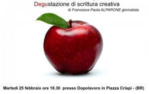 Degustazione di scrittura creativa al Dopolavoro di Brindisi