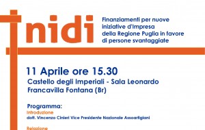 Bando NIDI: venerdì convegno informativo di Assoartigiani a Francavilla