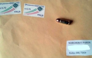 Busta con proiettile al Presidente Antiracket Paride Margheriti