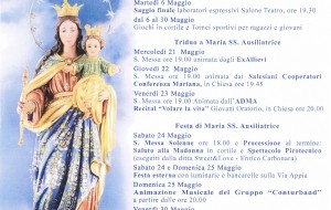 Via Appia addobbata per la Festa di Maria Ausiliatrice
