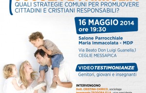 Sabato a Ceglie M.ca si discute di “Scuola e Famiglia”