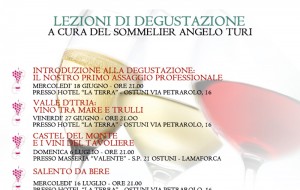 Ad Ostuni cinque incontri di degustazione ed avvicinamento al vino