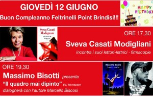La Feltrinelli Point di Brindisi festeggia il compleanno con Sveva Casati Modignani e Massimo Bisotti