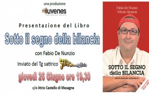 Giovedì 26 a Mesagne si presenta “Sotto il segno della bilancia” di Fabio De Nunzio