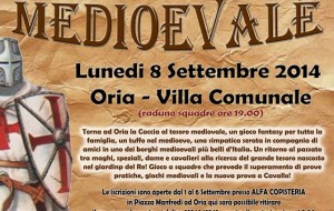 Tutto pronto ad Oria per la Caccia al Tesoro Medioevale