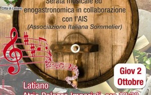 Giovedì a Latiano “Calici&Note”