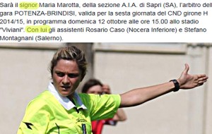 L’arbitro donna diventa uomo: la singolare gaffe del Brindisi