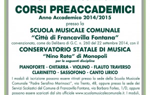 Francavilla: aperte le iscrizioni per i corsi della Scuola Musicale Comunale