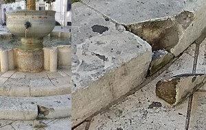 Vandali in azione: danneggiata l’antica Fontana di Piazza Vittoria