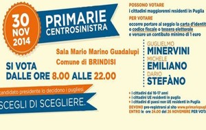 Primarie centrosinistra: alle 17 la provincia di Brindisi sfiora quota 8.000 votanti