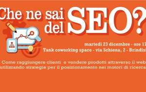 Che ne sai del Seo? Martedì workshop gratuito a Brindisi