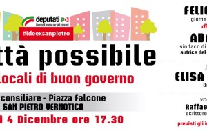 Domani a S. Pietro “La città possibile. Storie locali di buon governo”