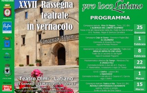 A Latiano la XXVII edizione della Rassegna teatrale in vernacolo “Vincenzo Alfieri”