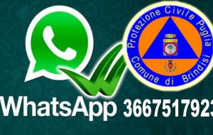 Da oggi la Protezione Civile del Comune di Brindisi è su Whatsapp