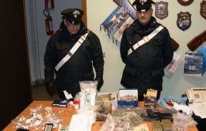 In casa armi ed un kg e mezzo di droga: nei guai sposini di Francavilla