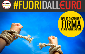 M5S: al Comune è possibile firmare per il referendum #Fuoridalleuro