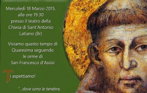 Mercoledì 18 “Quaresima con Francesco” alla Chiesa di Sant’Antonio a Latiano