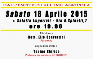 M5S: a Latiano si parla di Imu agricola, enfiteusi e xylella