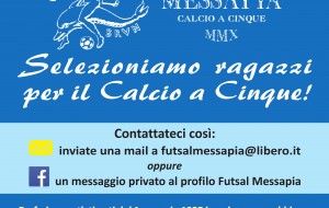 Il Messapia Brindisi seleziona ragazzi per il calcio a cinque