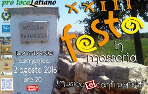 Domenica 2 a Latiano la XXIII “Festa in Masseria”