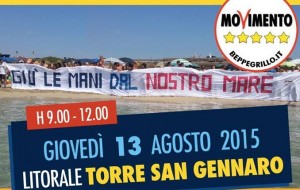 Giovedì 13 a Torre San Gennaro “Giù la mani dal Nostro Mare”