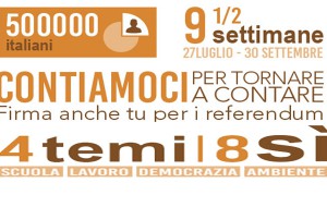 Anche a Brindisi si raccolgono le firme per gli otto referendum dell’Associazione Possibile