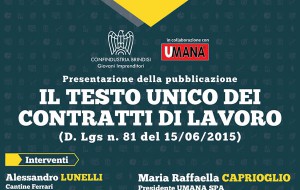 Confindustria Brindisi presenta all’Expo il volume “il testo unico dei contratti di lavoro”