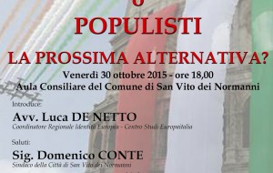 Democratici o Populisti? Identità Europea organizza incontro con Amati (PD) e Bozzetti (M5S)