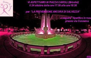 Oggi la fontana di Piazza Cairoli si accende di rosa: la prevenzione, àncora di salvezza