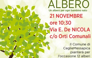 A Ceglie si pianta un albero per ogni bambino nato o adottato dal 1/1/2015