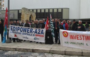 Edipower/A2A: sit-in dei lavoratori nei pressi di Palazzo Nervegna
