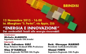 “Energia e Innovazione – dalle fonti fossili alle energie rinnovabili”: giovedì interessante convegno organizzato dalla CGIL