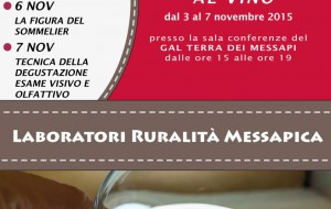Domani a Mesagne parte il laboratorio di avvicinamento al Vino