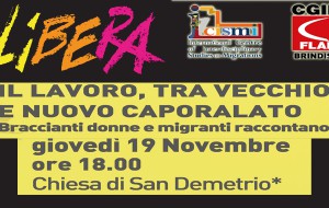 Libera organizza a Ceglie incontro su “Il lavoro tra vecchio e nuovo caporalato”