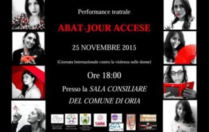 Giornata contro la Violenza sulle donne: ad Oria va in scena “Abat-jour accese”