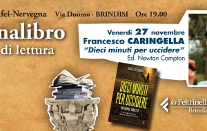 Il Segnalibro: Francesco Caringella a Brindisi presenta “Dieci minuti per uccidere”