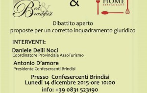 Bed and Breakfast & Home Resturant: proposte per un corretto inquadramento giuridico