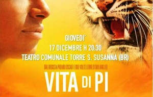 Rassegna “Cine Qua Non”: giovedì “Vita di Pi” al Teatro Comunale di Torre S. S.nna